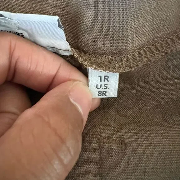 Chico’s Linen Blend Camel Pull On Pants - Picture 7 of 14